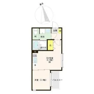 GREEN ACE II(グリーンエースツー)(郡山七丁目(7)B)【1階】の間取り