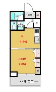 神奈川県横浜市西区久保町【マンション】の間取り