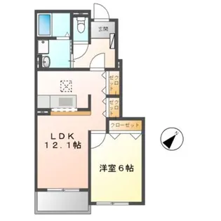 ラフレシールA【1階】の間取り