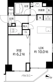 麻布十番レジデンス【9階】の間取り
