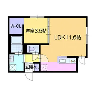 仮)ノーブル麻生【3階】の間取り