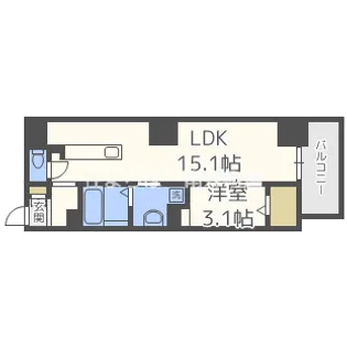 大阪府大阪市北区中津4【マンション】の間取り