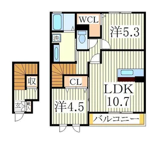 グランビスタC【2階】の間取り