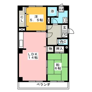 心和曽七ハオス【3階】の間取り