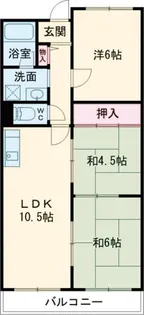 フローラル生駒【3階】の間取り