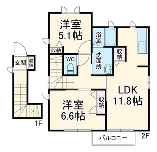 ライネスハイム【2階】の間取り