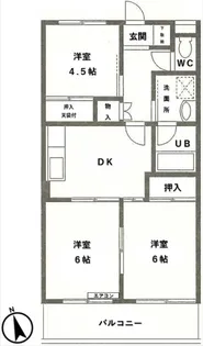 セルディ本郷台【4階】の間取り