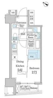 デュオフラッツ日本橋水天宮【7階】の間取り