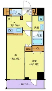 1LDKの間取り画像