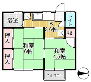 サニーハイツ【2階】の間取り