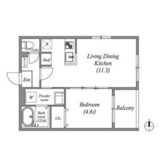 ボヌール太秦【2階】の間取り