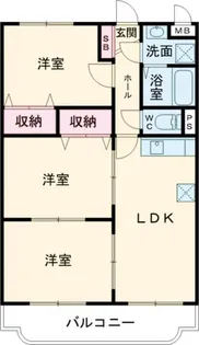 エバーグリーン角園【2階】の間取り