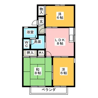 サンビレッジ【2階】の間取り