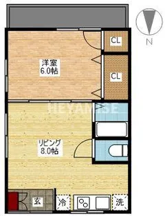 スカイバレー戸町【1階】の間取り