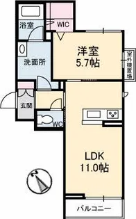 シャーメゾン エリゼ【2階】の間取り