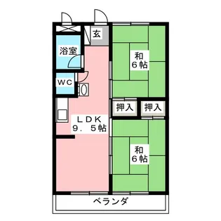 別府住宅【2階】の間取り