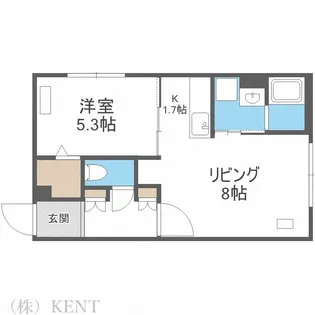 グランメール 琴似煌【2階】の間取り
