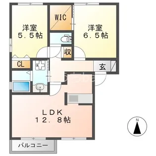 シャルムコート A【2階】の間取り