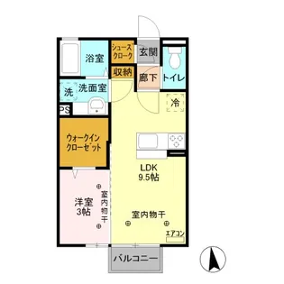 茨城県結城市大字結城【アパート】の間取り