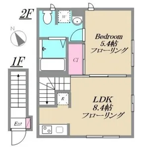 カーサ ビアンカ トキワダイの間取り