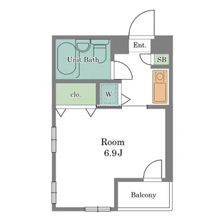 ジュネス洗足【4階】の間取り