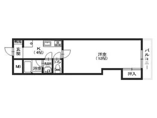 ベルシャトー加登【2階】の間取り