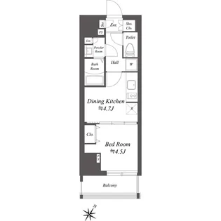 ブランシエスタ北品川【8階】の間取り