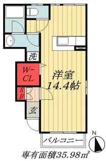 千葉県市川市本北方1【アパート】の間取り