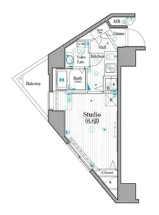 東京都北区王子3【マンション】の間取り