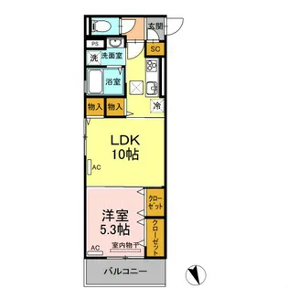 アーベイン沖浜【1階】の間取り