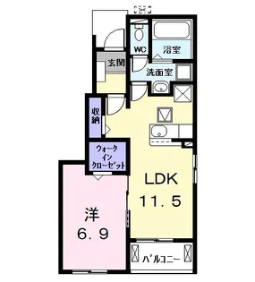 ノーブルスクエア【1階】の間取り