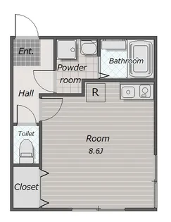 サクレクール三春【1階】の間取り