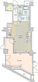 パークアクシスプレミア表参道【1階】の間取り