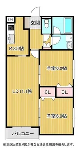 ラヴェニール馬渕【1階】の間取り