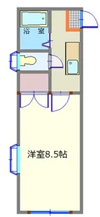 ホワイトキャッスル幸町【1階】の間取り