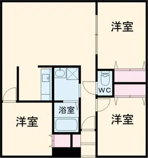 シティパレス的場【2階】の間取り