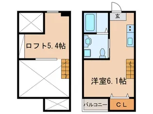 ホワイトアゲート【2階】の間取り