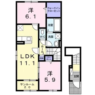 スターチス【2階】の間取り