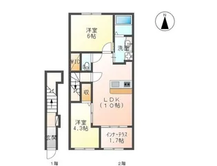 AグランドパレスII【2階】の間取り