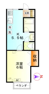 K2南林間A【1階】の間取り