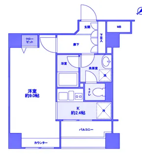 AKレジデンス【8階】の間取り