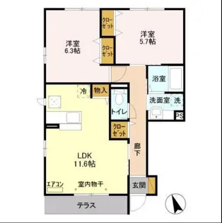 ボナール酒井根 I号棟【1階】の間取り