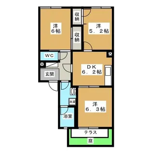 ファミールパレス【1階】の間取り