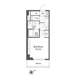 ブライズ白金台【5階】の間取り