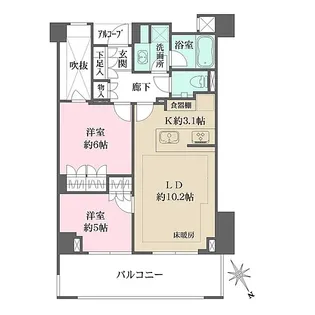 ザ・パークハウス上目黒ピアース【4階】の間取り