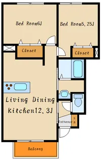 ベルシンフォニー【2階】の間取り