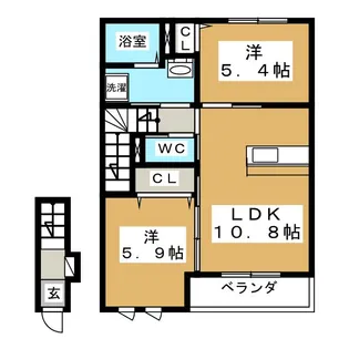 プランドール K【2階】の間取り