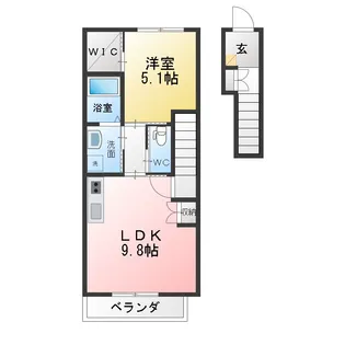 すまいるKATOあおば【2階】の間取り