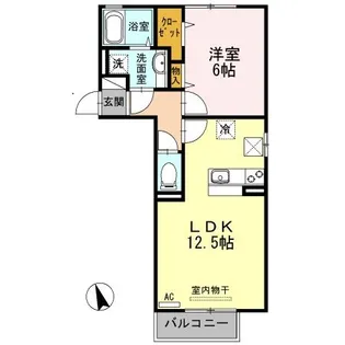 チェリーブロッサム A棟【1階】の間取り