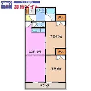 パークビレッジ津【4階】の間取り